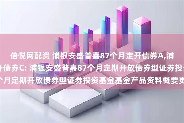 倍悦网配资 浦银安盛普嘉87个月定开债券A,浦银安盛普嘉87个月定开债券C: 浦银安盛普嘉87个月定期开放债券型证券投资基金基金产品资料概要更新