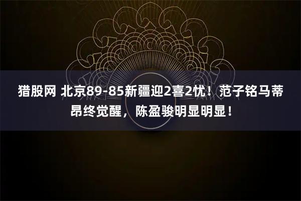 猎股网 北京89-85新疆迎2喜2忧！范子铭马蒂昂终觉醒，陈盈骏明显明显！